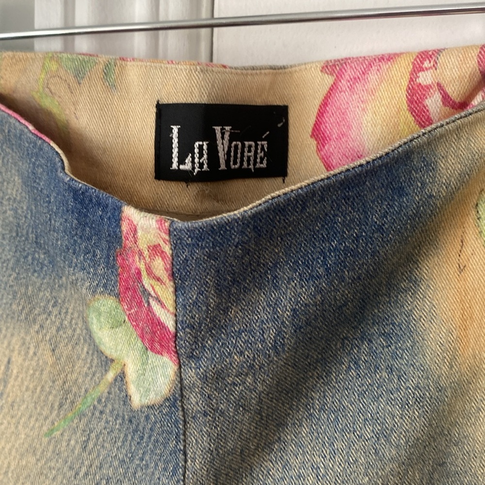 Vintage La Vore Rose Print Pants - Picture 14 of 15